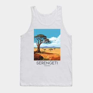 A Pop Art Travel Print of the Serengeti National Park - Tanzania Tank Top